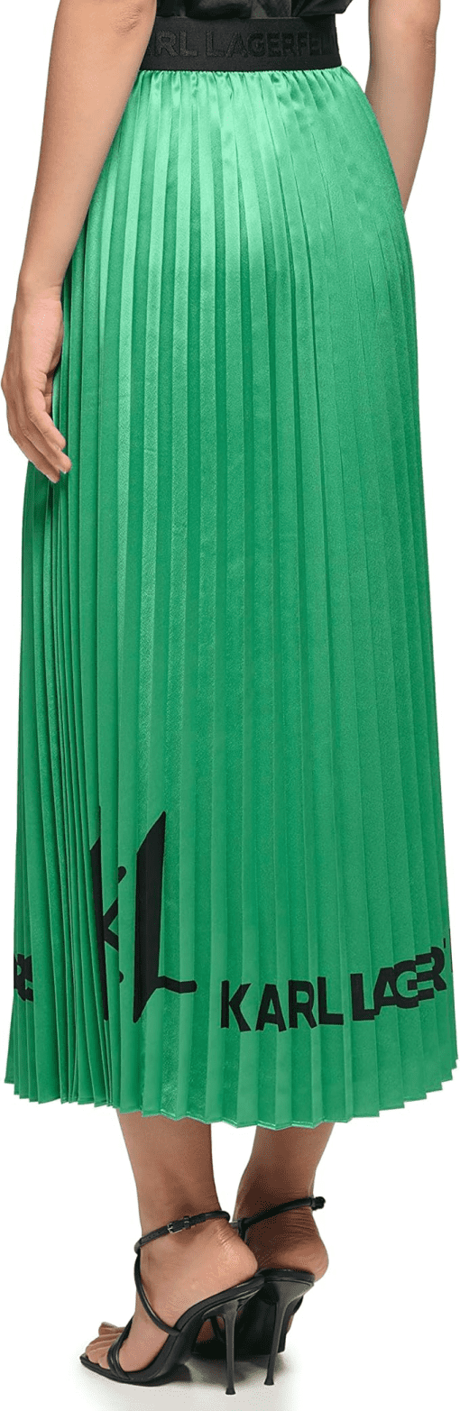 Karl Lagerfeld Paris Women's Everyday Soft Skirt, Green, Large - Image 2