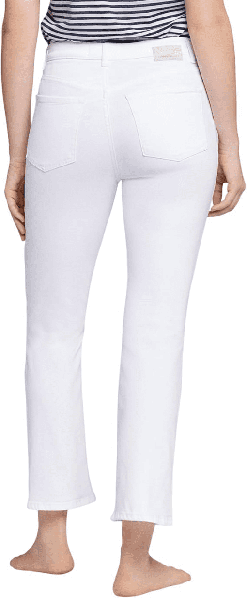 7 for All Mankind Roxanne Mid Rise Raw Hem Ankle Skinny Jeans in White Fashion 30 - Image 3