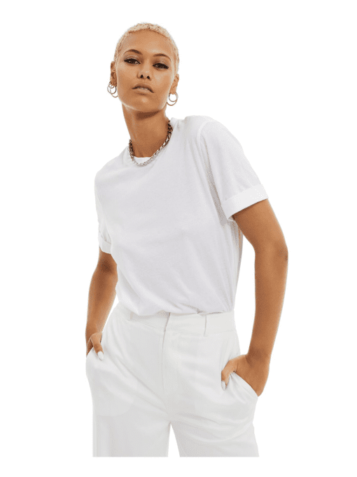 DANIELLE BERNSTEIN Womens White Heather Bodysuit L - Image 2