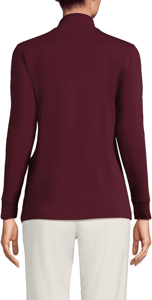 Karen Scott Mock-Neck Top,  Malbec XL - Image 3