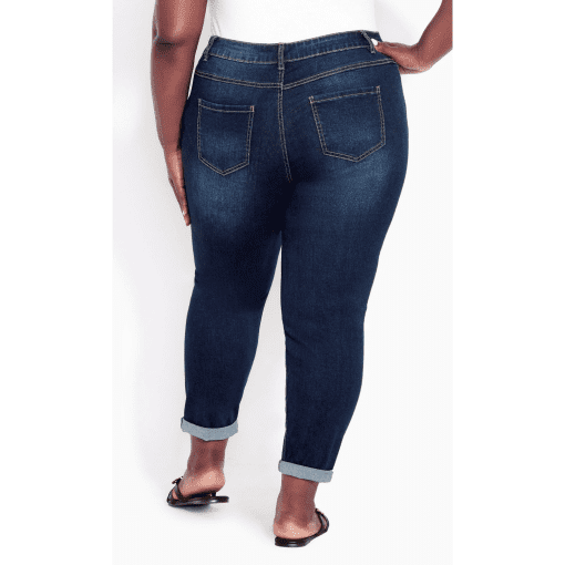 Avenue - JEAN STRETCH GIRLFRIEND - Dark Wash - 28 - Image 3