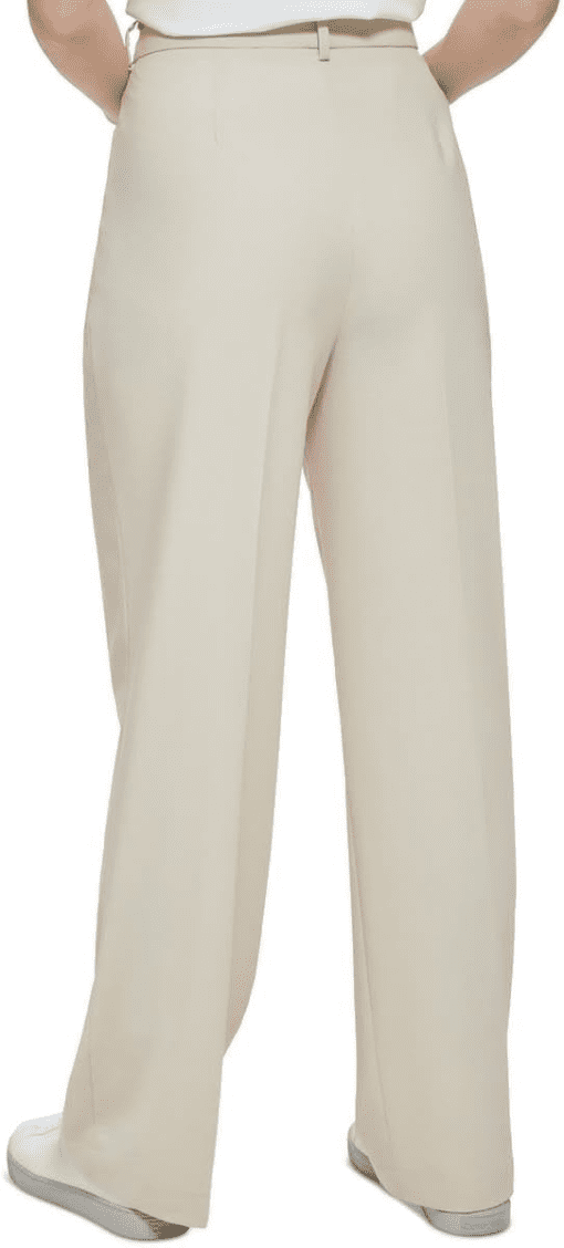 Calvin Klein Beige Wide Leg Dress Pants - Size 6 - Women's Trousers - Image 3