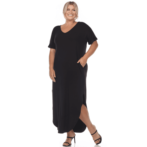 White Mark Black Plus Size Maxi Dress with Pockets - 1XL - Women's Dresses - Image 4