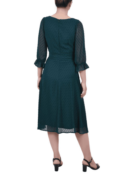 NY Collection Green Midi Dress Petite Size Women's Dresses - Image 3