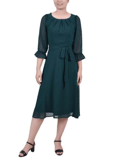 NY Collection Green Midi Dress Petite Size Women's Dresses - Image 2