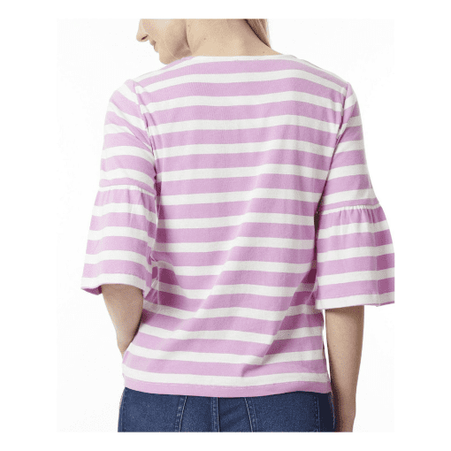 Jones New York Womens Knit Striped Blouse M - Image 2