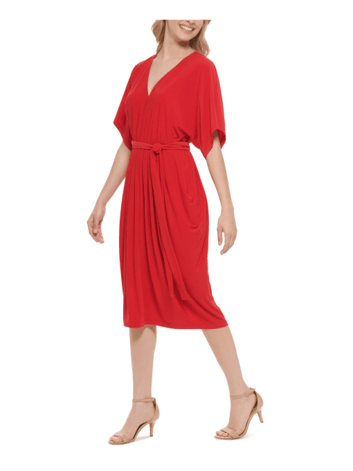 Tommy Hilfiger Red Midi Dress Size 4 - Women's Party Dress - Image 4