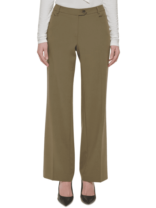 Calvin Klein Women's Lux Modern Fit Pants - Capers 6 - Image 2