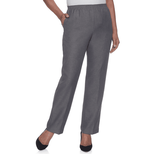 Alfred Dunner Women's Solid Medium Pant 8 - Image 2