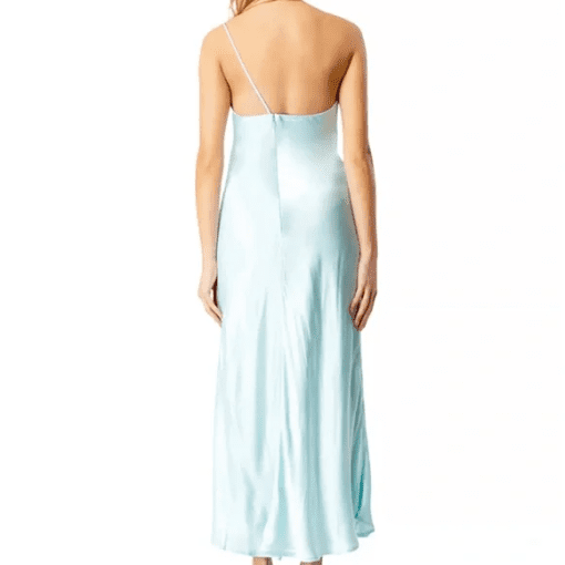 Bardot Astrid Light Blue Satin Maxi Dress - Size S - Formal Wear - Image 2