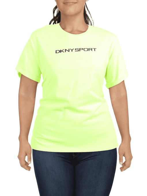 DKNY Sport Womens Green Crewneck Cotton Tee T-Shirt Top Plus Size 3X - Image 2