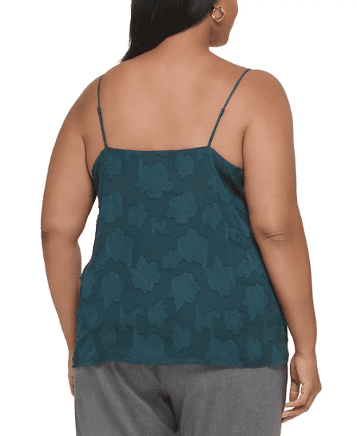 Calvin Klein Plus Teal Jacquard Cami Top - Women's Size 1X - Image 3