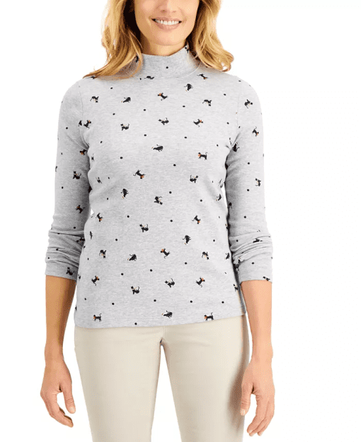 Karen Scott Plus Size Holiday Kitty Top,  3X - Image 2