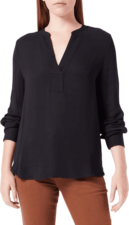 Women's Vince Camuto V-Neck Popover Top, Size X-Large - Black - Image 2