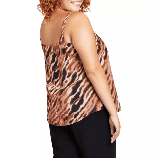 Bar III Plus Size Animal Print Tank Top - Brown - Women's Shells - Image 3