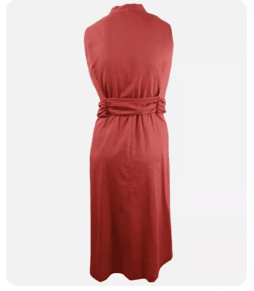 Anne Klein Women's Dress Cinnamon Red Size 3X Plus A-Line Belted 3X - Image 3