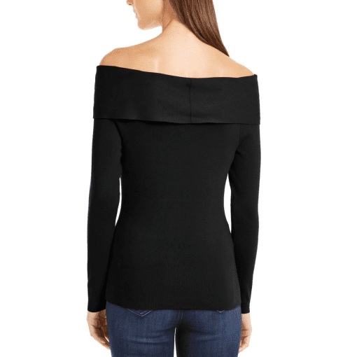 Self Esteem Juniors' Ribbed Off-the-Shoulder Top - Black XS - Image 2