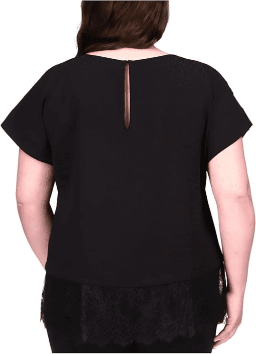 Michael Kors Plus Size Lace-Hem Top 2X - Image 3