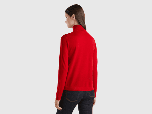 Calvin Klein Rouge Fine Gauge Turtleneck Sweater L - Image 3