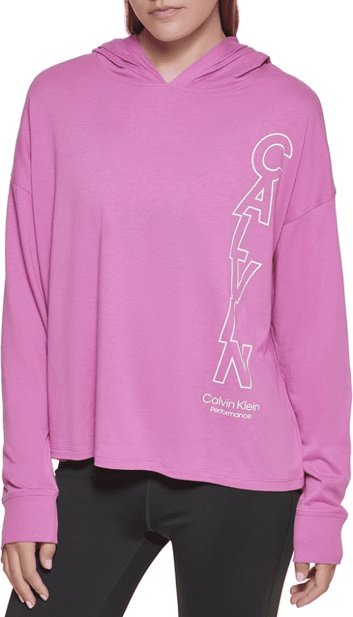 Calvin Klein Performance Pink Hoodie Top - Women's M - Activewear - Image 2