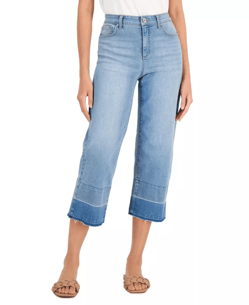 INC Women's Light Wash Cropped Jeans Size 16/33 - Denim Pants - Image 2