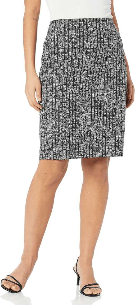 Karl Lagerfeld Paris Women's Tweed Pencil Skirt - Steel - Size 14 - Image 2