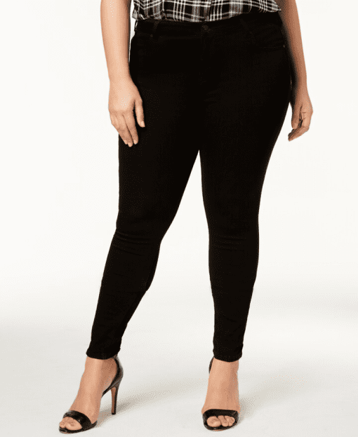 Celebrity Pink Trendy Plus Size Mid Rise Infinite Stretch Dawson Super-Skinny Jeans - Black Rinse 22 - Image 2