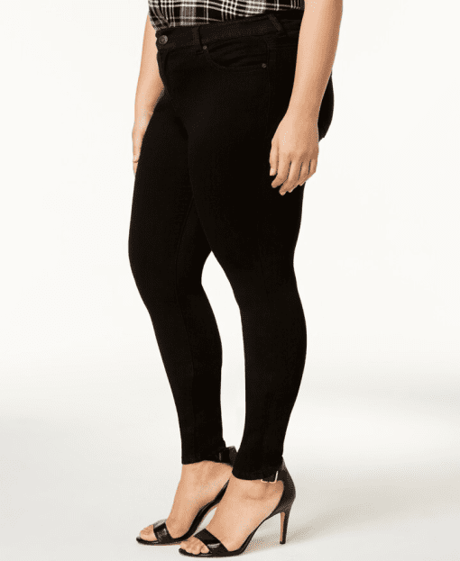 Celebrity Pink Trendy Plus Size Mid Rise Infinite Stretch Dawson Super-Skinny Jeans - Black Rinse 22 - Image 3