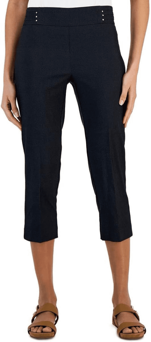 Jm Collection Embellished Pull-on Capri Pants, - Waverly Denim XXL - Image 2