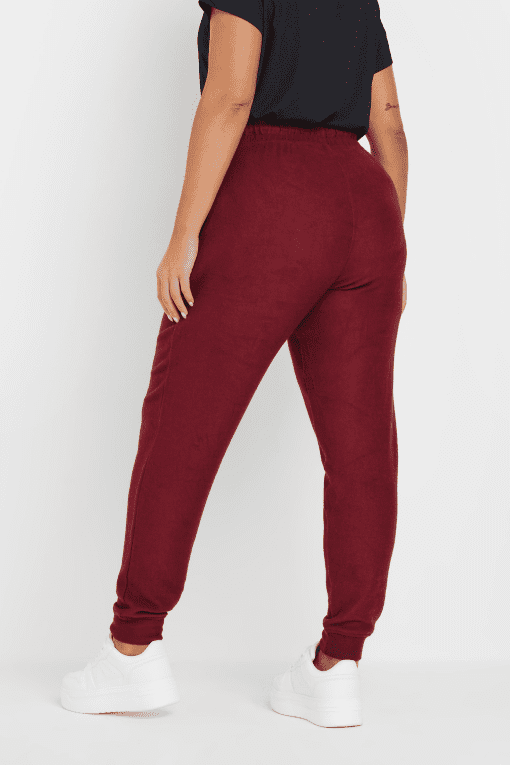 ID Ideology Plus Size Solid Fleece Jogger Pants Maroon Size 2X - Image 3