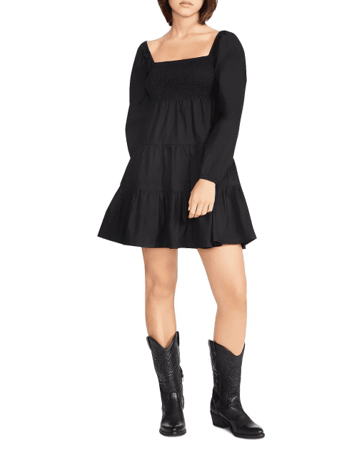 Steve Madden Womens Daniella Cotton Square Neck Mini Dress M - Image 2