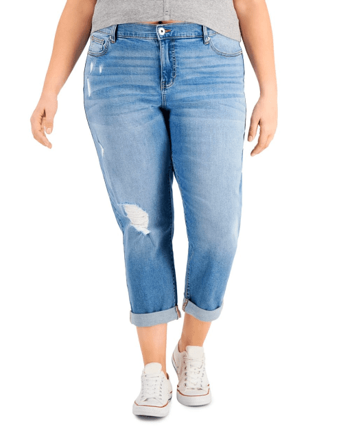 Celebrity Pink Plus Size Light Wash Distressed Jeans - 20 - Image 2