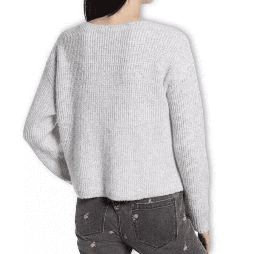 BP. Women's Gray V-Neck Sweater - Small - Knitwear - Weekend Style - Image 3