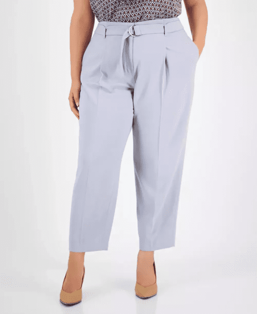 Bar III Women's Plus Suit Separate Office Paperbag Pants - Image 2