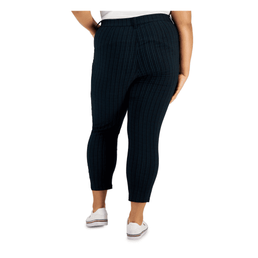 Tommy Hilfiger Plus Plaid Ankle Pants - Navy - 20W - Women's Pants - Image 3