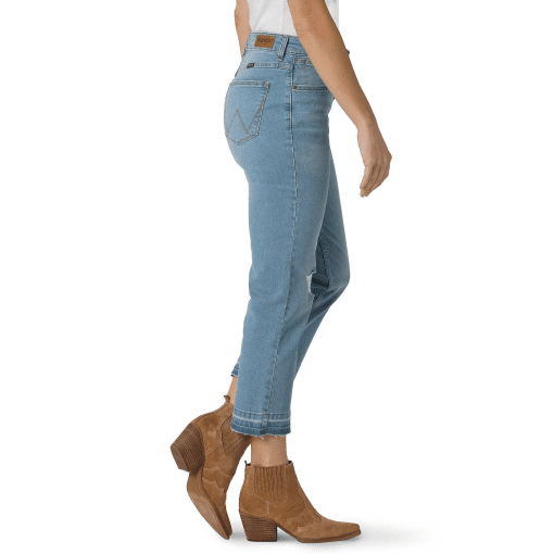 Wrangler Light Wash Distressed Ankle Jeans - Size 14 - Women's Denim - Image 4