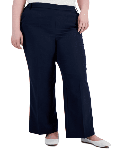 Alfani Plus Size Pull-on Wide-Leg Pants,  - Modern Navy 16W - Image 2