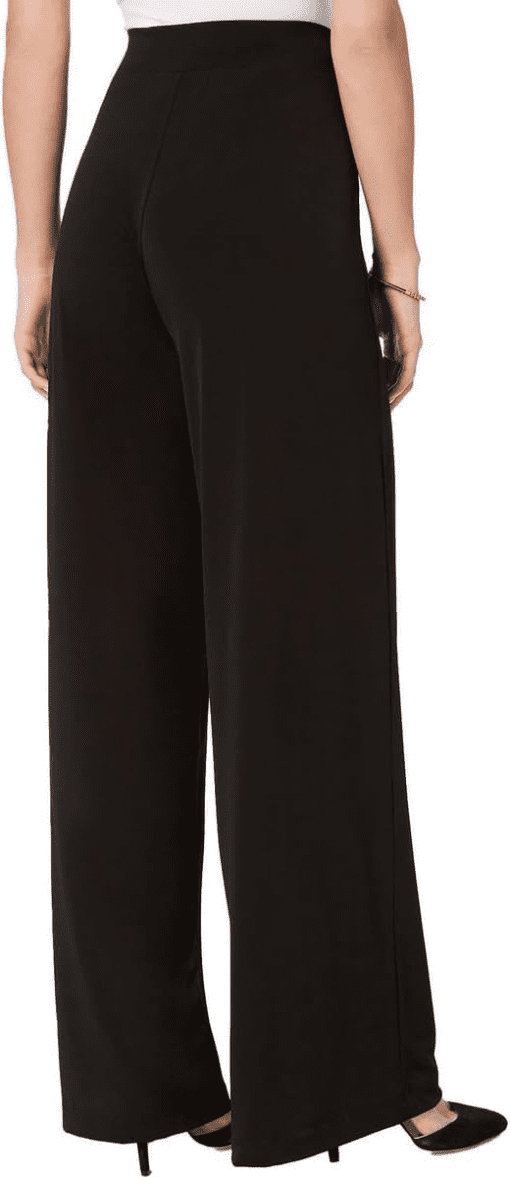 NY Collection Wide Leg Pull on Palazzo Pants PL - Image 3