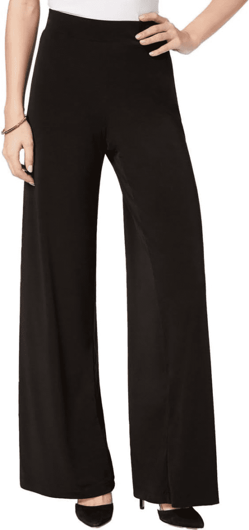 NY Collection Wide Leg Pull on Palazzo Pants PL - Image 2