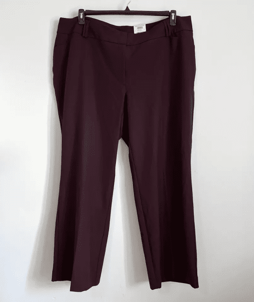 Alfani Plus & Petite Plus Size Curvy Bootcut Tummy-Control Pants - Rich Malbec 16W - Image 3