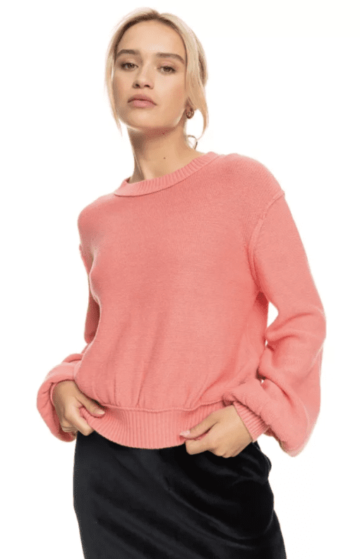 Roxy Juniors’ Loft Music Sweater Tea Rose XS - Image 4