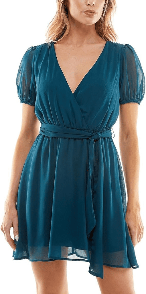 Speechless Women's Juniors Chiffon Mini Fit & Flare Dress M - Image 2