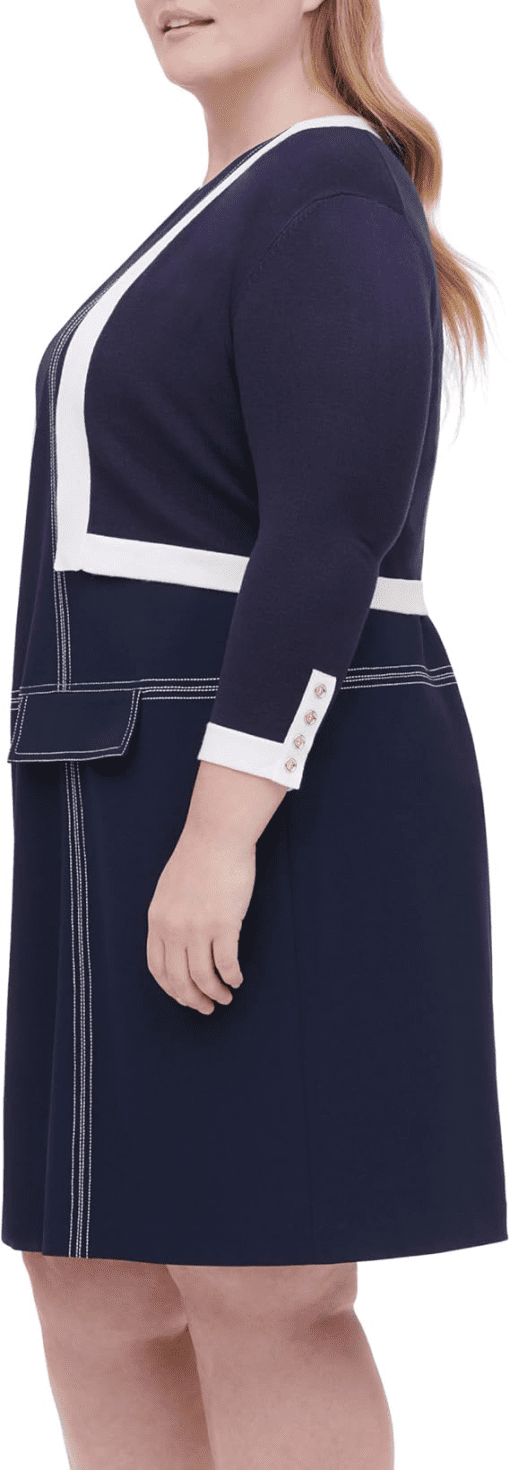 Tommy Hilfiger Plus Size Navy Dress - Work Dresses - 2X - Image 4