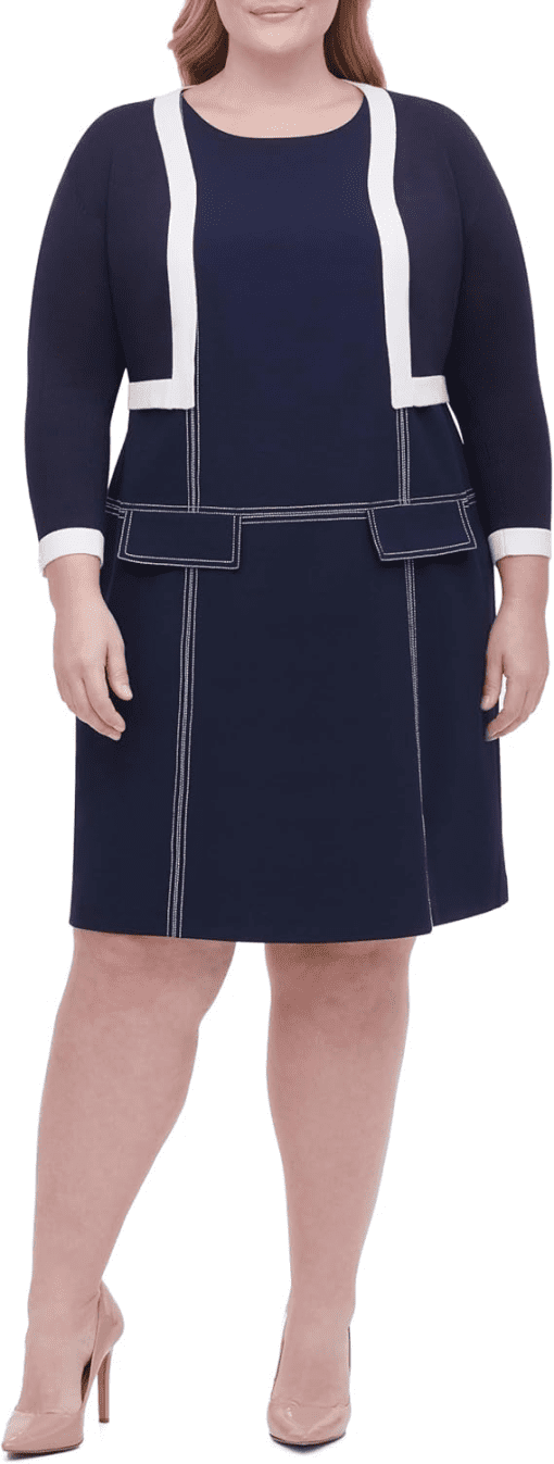 Tommy Hilfiger Plus Size Navy Dress - Work Dresses - 2X - Image 2