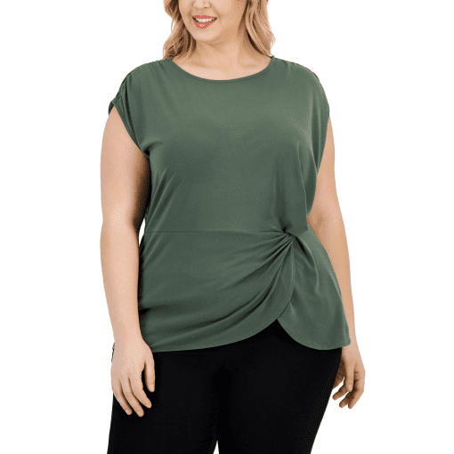 Alfani Plus Size Twisted Top 2X - Image 2