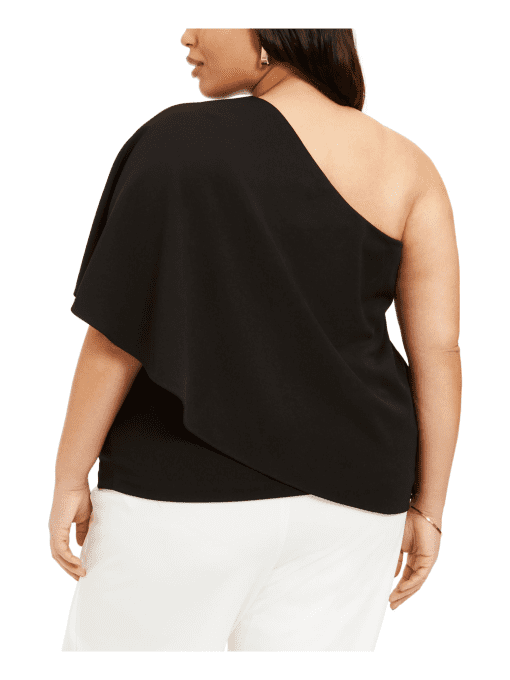 Adrianna Papell Plus Size One-Shoulder Crepe Top 24W - Image 2