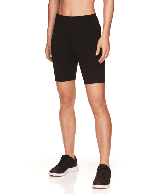 ID Ideology Women's Compression High-Rise 10 Bike Shorts,  - Deep BlackXS - Image 2