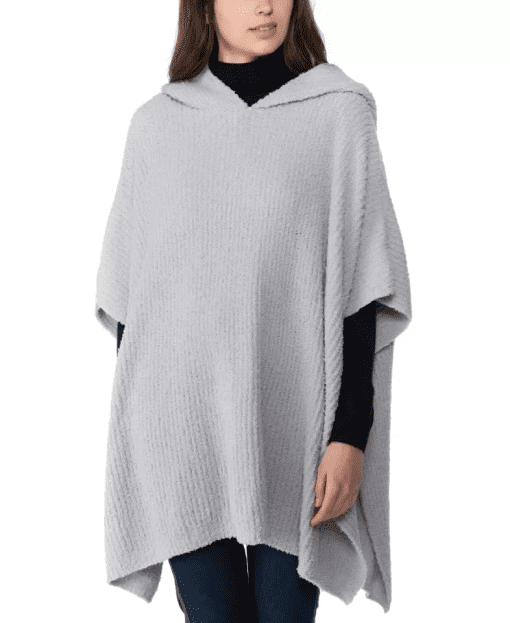 Charter Club Hooded Knit Poncho,  ONE SIZE - Image 2