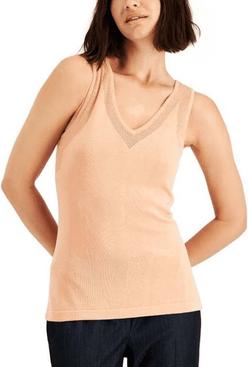 Anne Klein Women's V-Neck Knit Tank Top L - Image 2