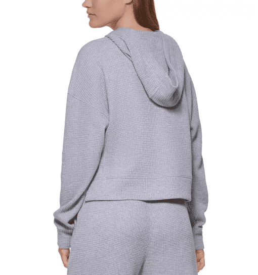 Calvin Klein Gray Waffle Hoodie 2X - Women's Sweatshirt - Image 3